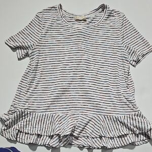 Altar'd State Tie Back Flowy Striped Tee S